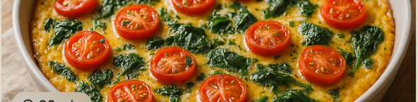 Parmesan spinach and cherry tomato frittata